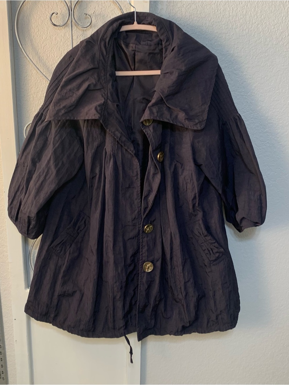 Women’s Dark plum Button-Front Coat Jacket